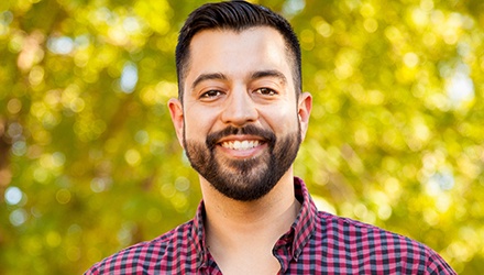 Man outdoors smiling