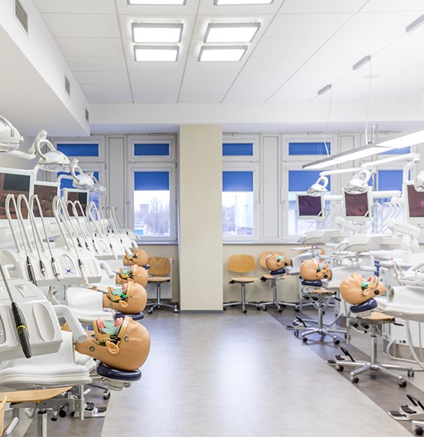Dental school exam chairs